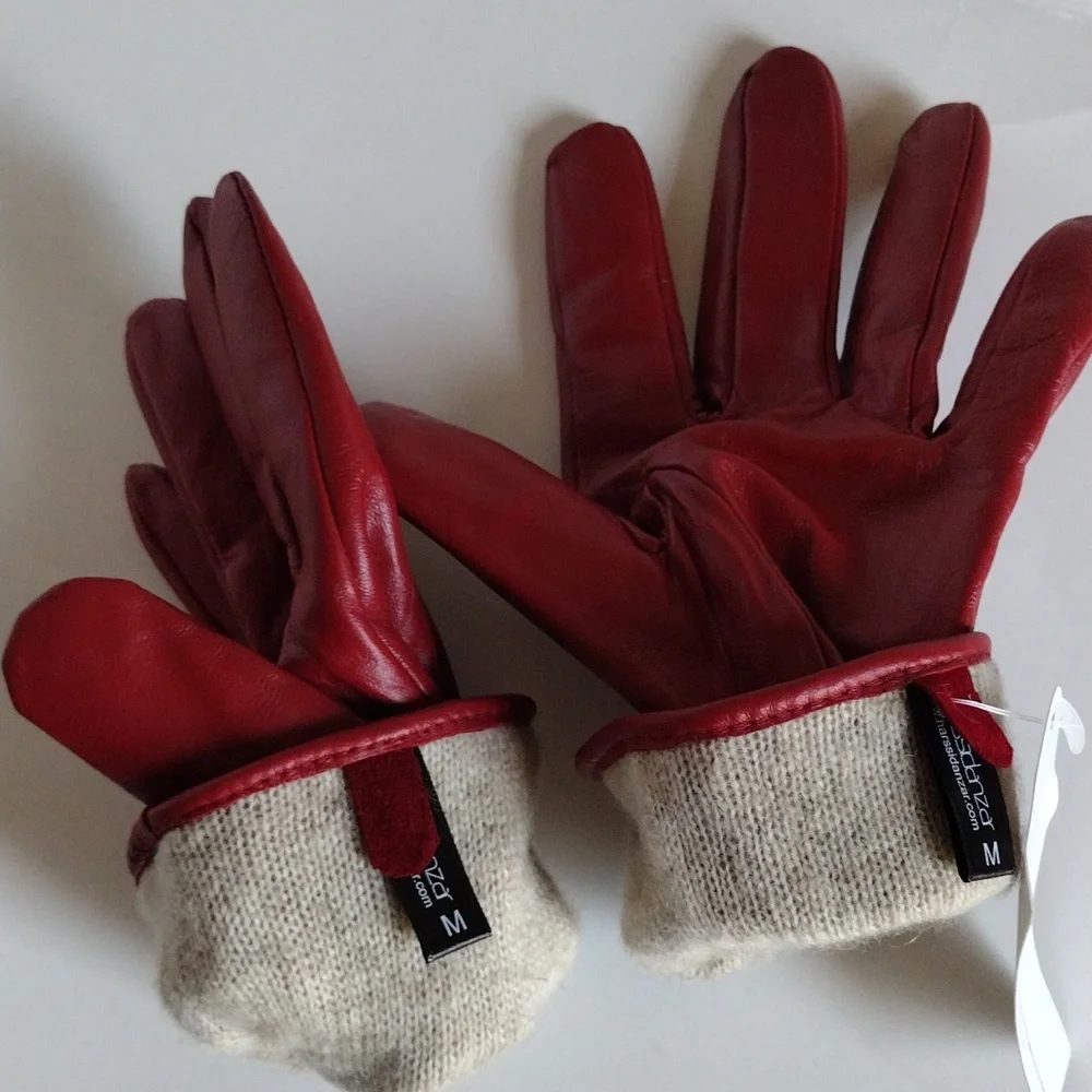 Arssidanzar Red Leather Gloves M